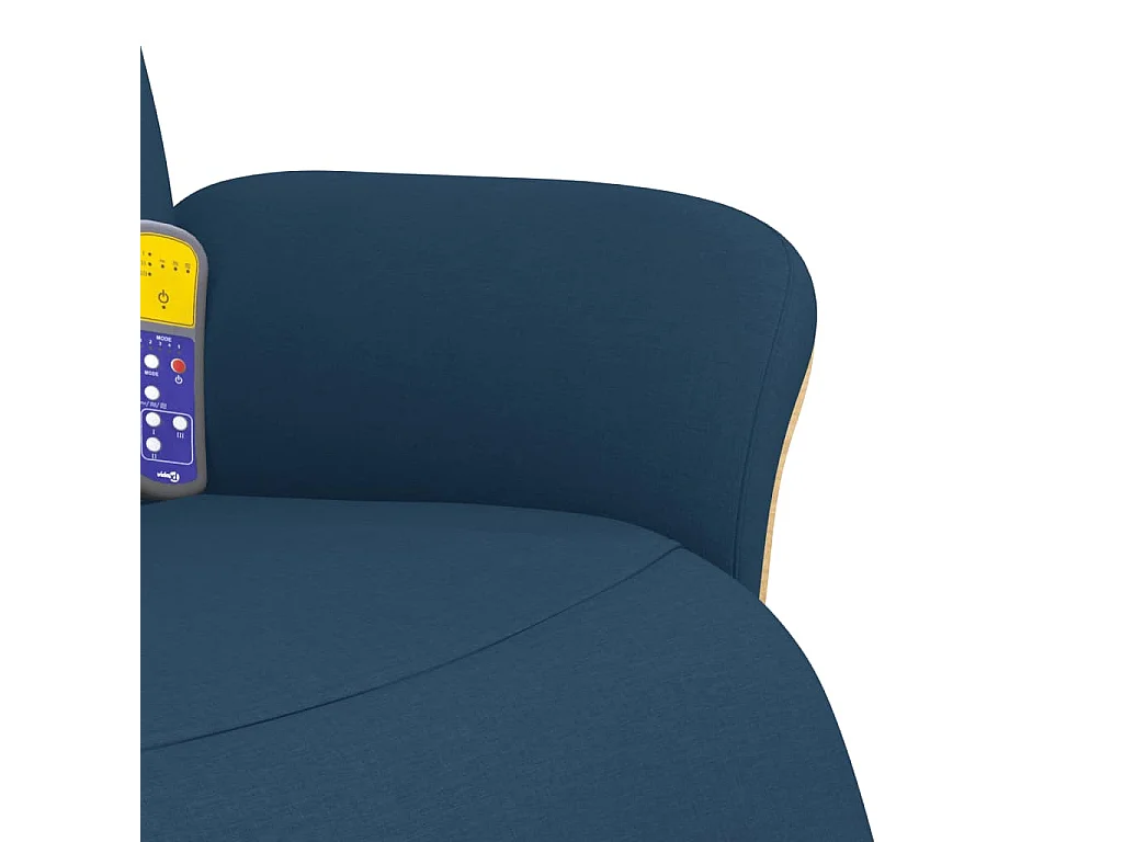 Sillón de relax | Sillón reclinable de masaje con reposapiés tela azul SHL8208