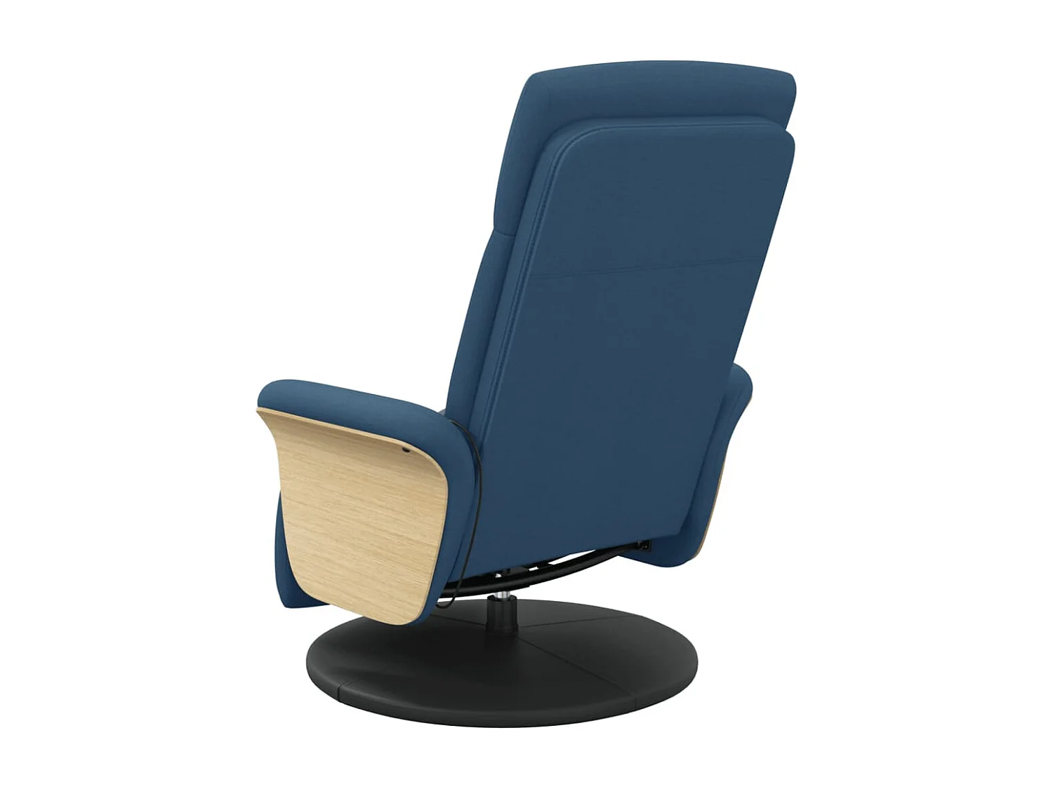 Fauteuil inclinable-Chaise-Fauteuil salon de massage avec repose-pieds bleu tissu SHL3893