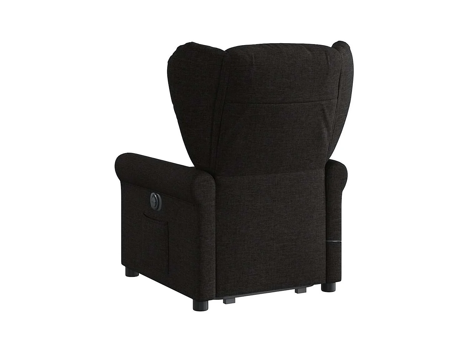 Fauteuil inclinable-Chaise de relax-Fauteuil de Massage Noir Tissu SHL4623