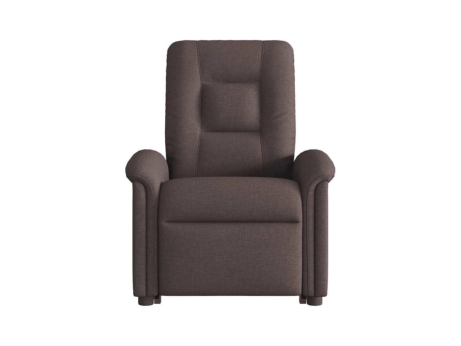 Silla de masaje reclinable de pie de tela marrón oscuro SHL3823
