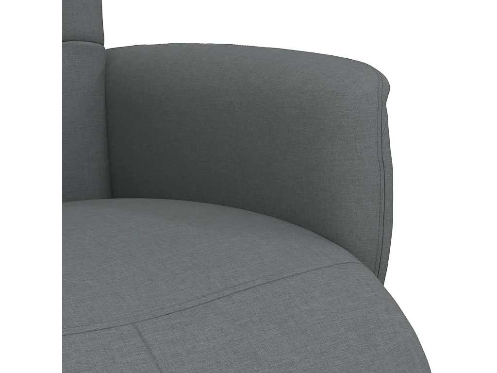Sillón de relax | Sillón reclinable con reposapiés tela gris oscuro SHL2052