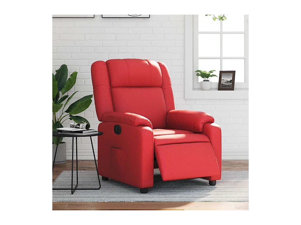 Sillón de relax | Silla | Sillón reclinable eléctrico de cuero sintético rojo SHL2372