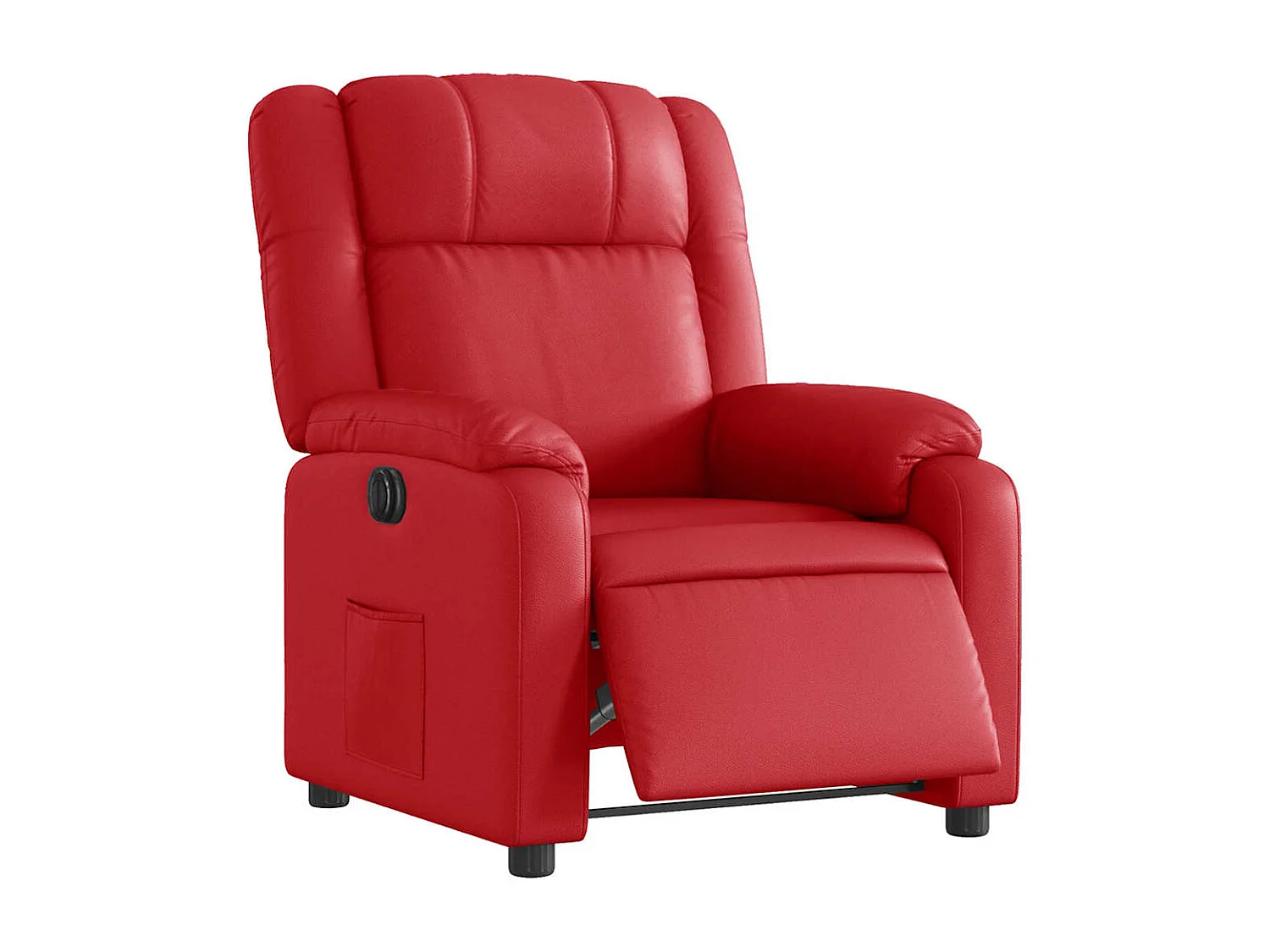 Relaxstoel | Fauteuil verstelbaar elektrisch kunstleer rood