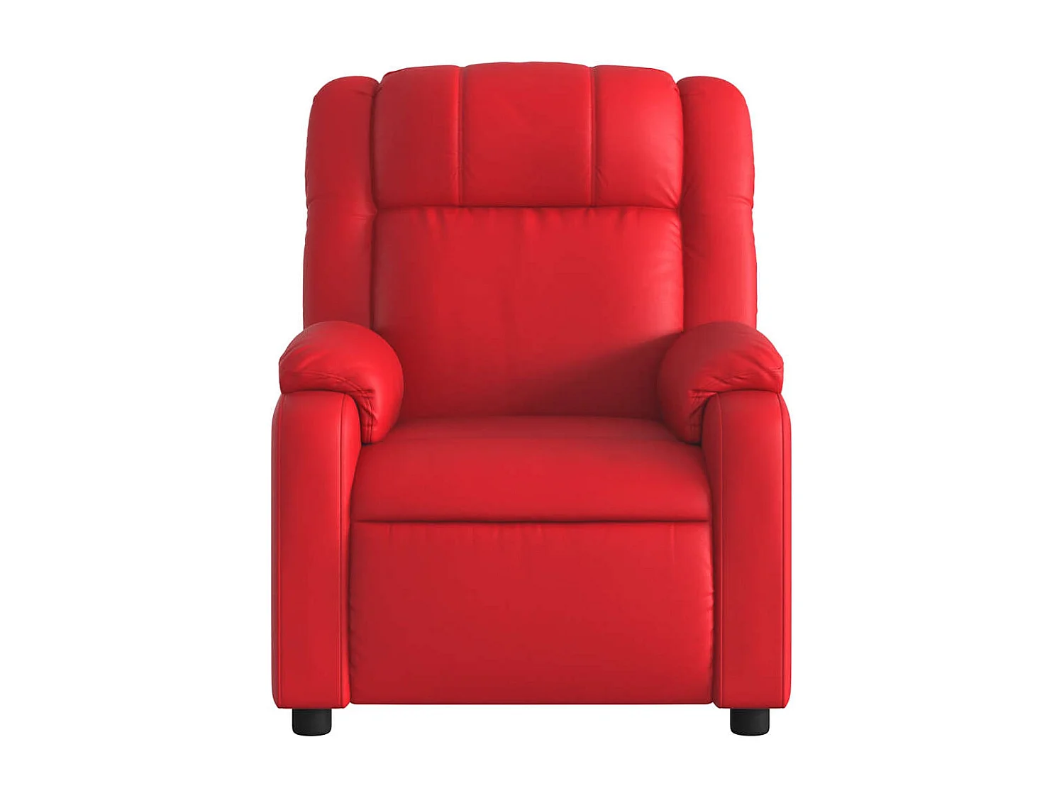 Relaxstoel | Fauteuil verstelbaar elektrisch kunstleer rood