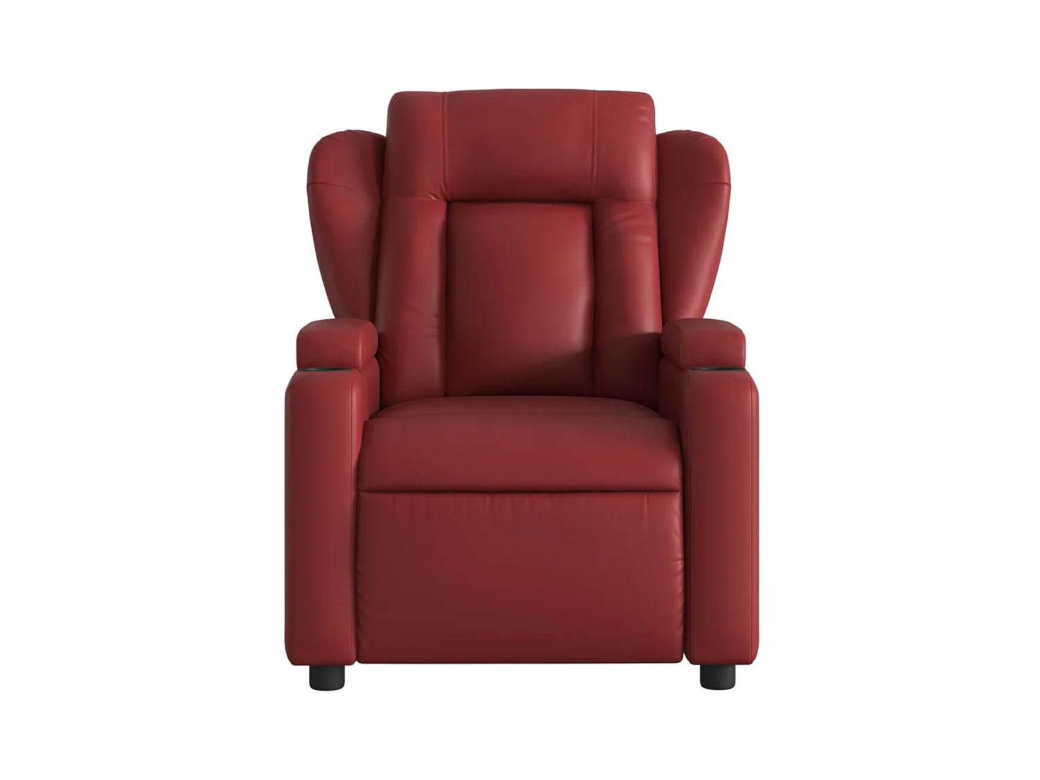 Sillón de relax | Sillón reclinable de cuero sintético rojo tinto SHL8150