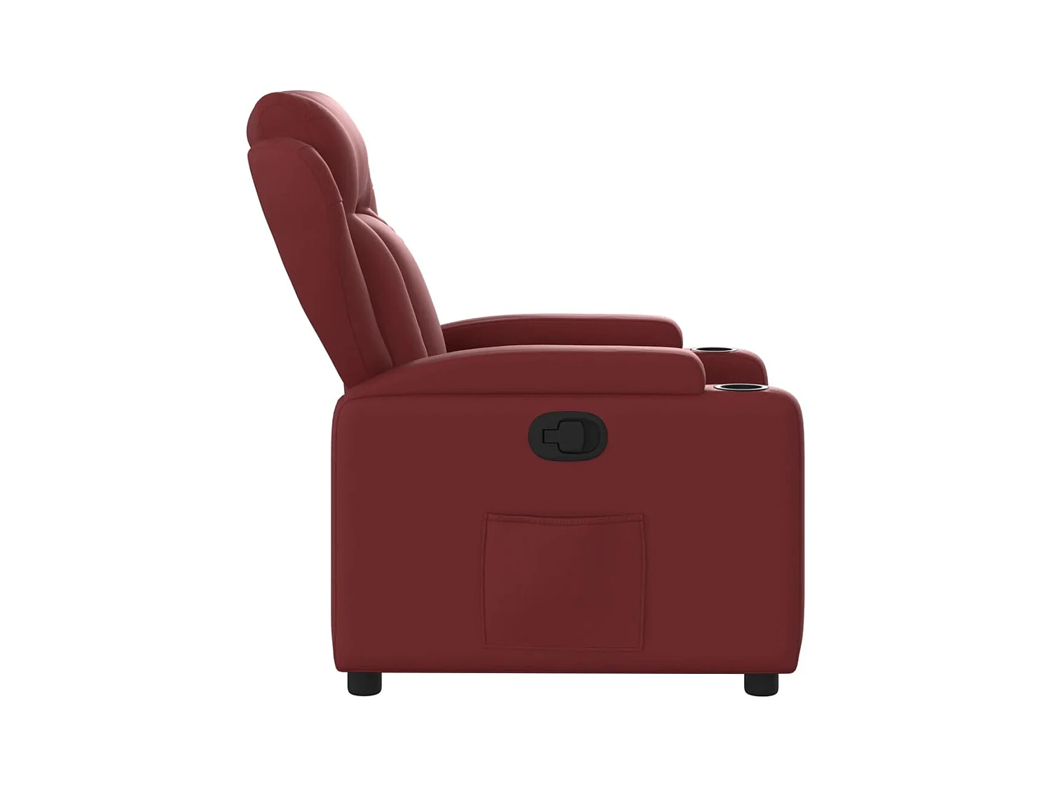 Sillón de relax | Sillón reclinable de cuero sintético rojo tinto SHL8150