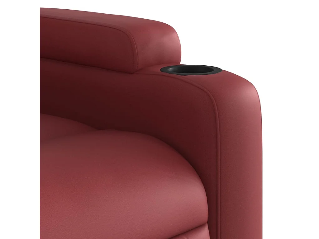 Relaxsessel | Lounge Sessel für Wohnzimmer Weinrot Kunstleder SHL82635