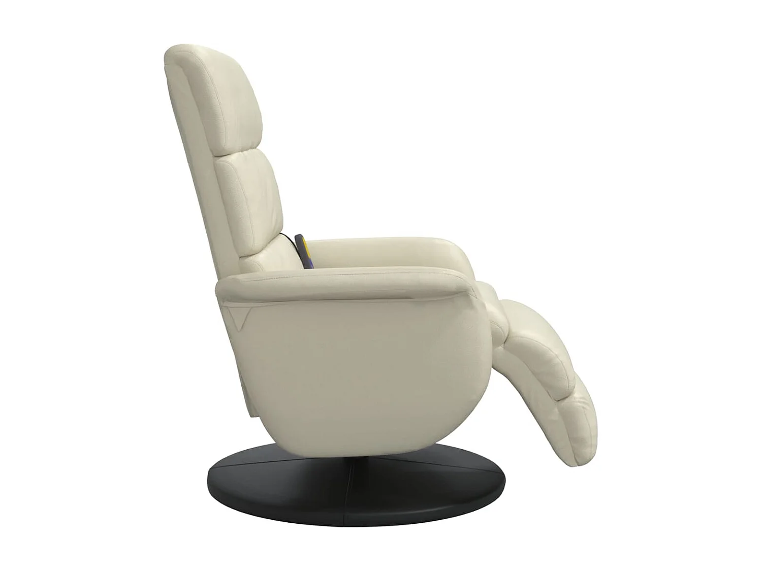 Massagesessel | Relaxsessel mit Fußteil Creme Kunstleder SHL49653