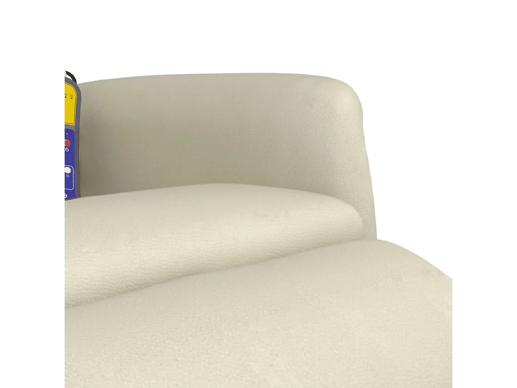 Massagesessel | Relaxsessel mit Fußteil Creme Kunstleder SHL49653