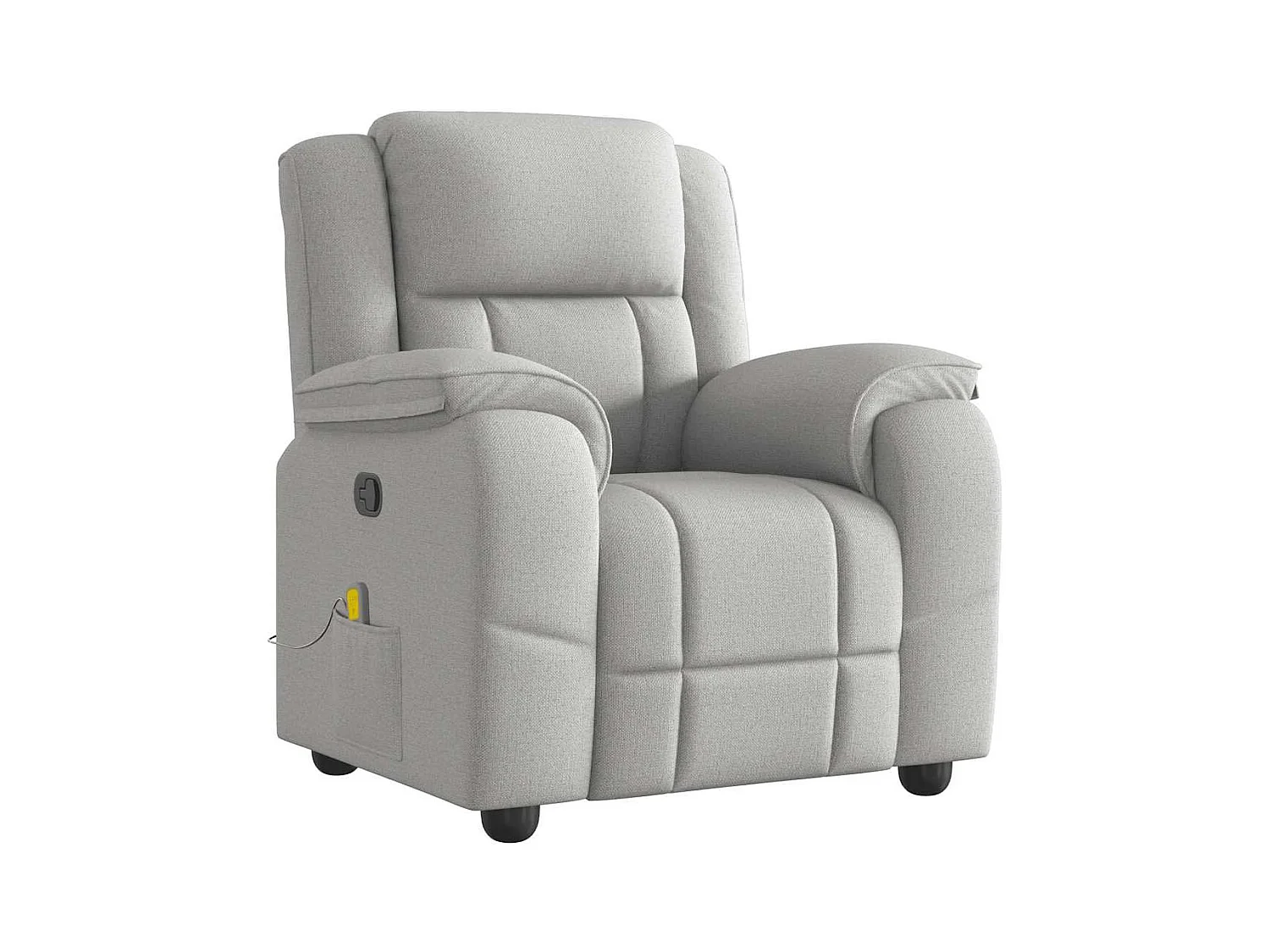 Sillón de salón | Silla | Sillón de masaje reclinable de tela gris nube SHL3489