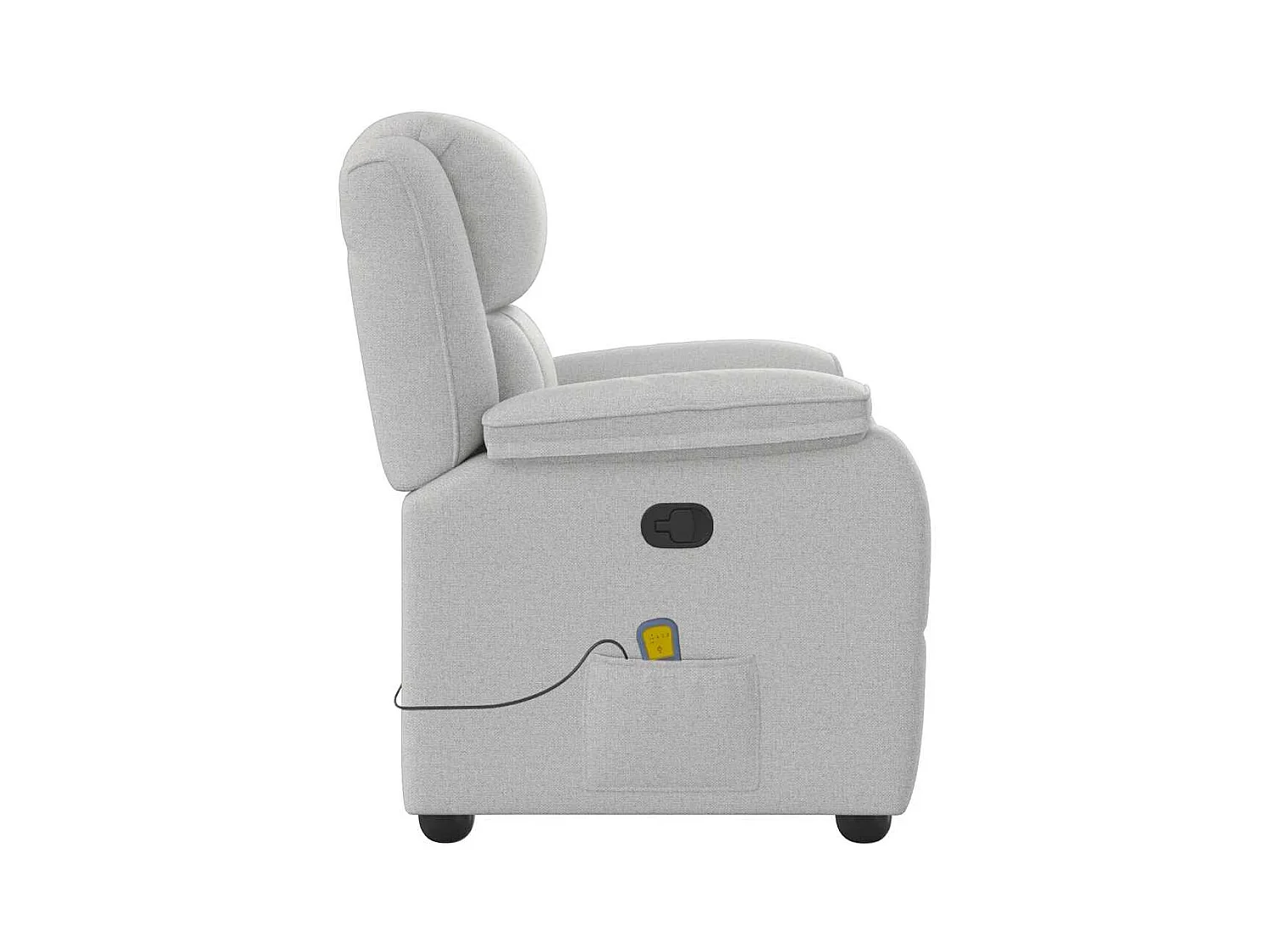 Sillón de salón | Silla | Sillón de masaje reclinable de tela gris nube SHL3489