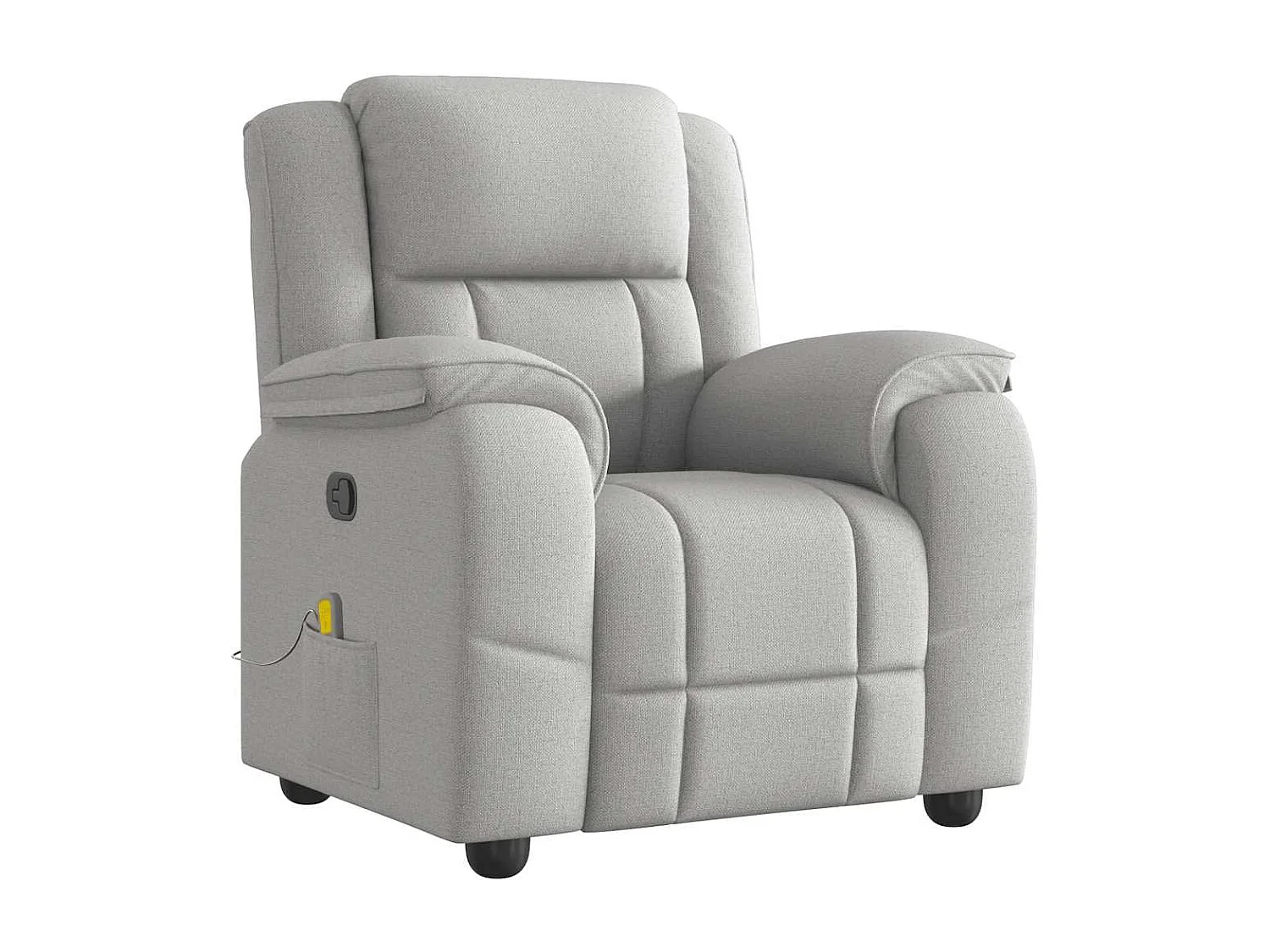 Fauteuil inclinable-Chaise de relax-Fauteuil de Massage gris nuage tissu SHL4344