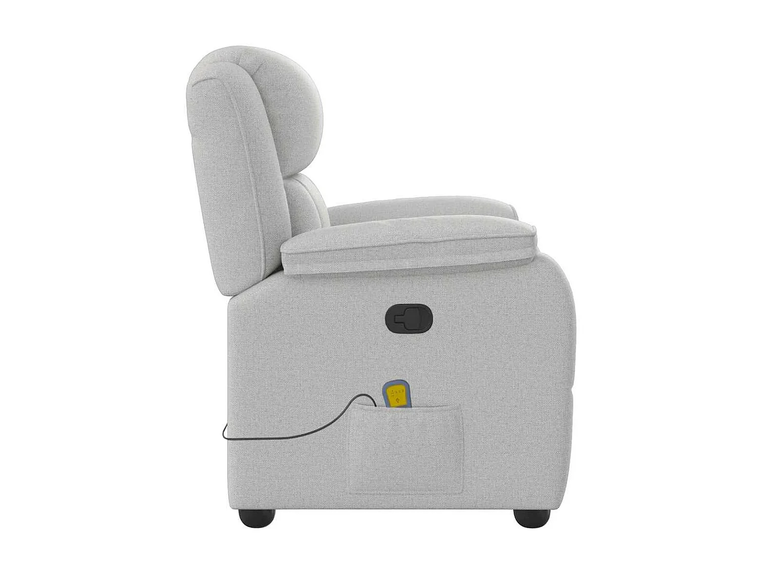 Fauteuil inclinable-Chaise de relax-Fauteuil de Massage gris nuage tissu SHL4344