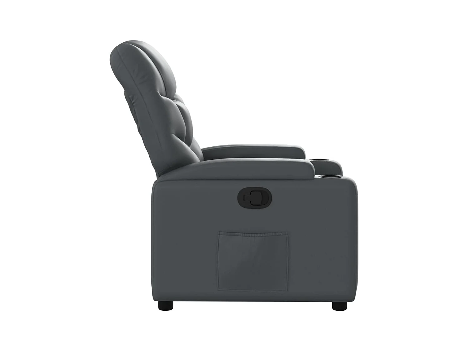 Sillón de relax | Sillón reclinable de cuero sintético gris SHL9753