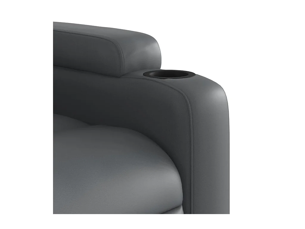 Sillón de relax | Sillón reclinable de cuero sintético gris SHL9753