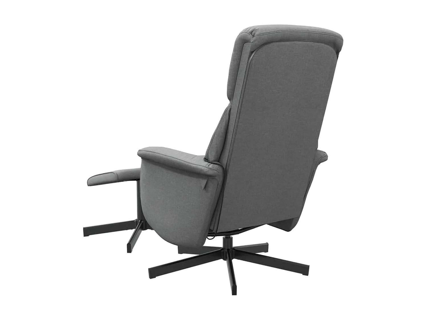 Sillón de relax | Sillón reclinable de masaje con reposapiés tela gris oscuro SHL5062