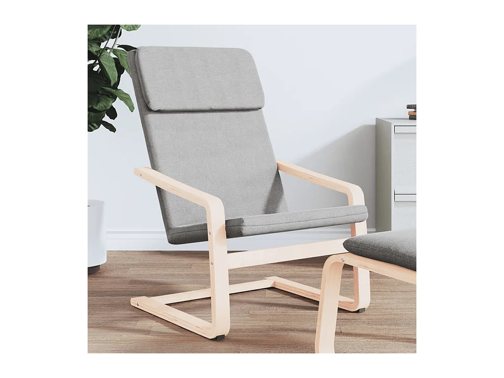 Sillón de relax | Silla de relax de tela gris claro SHL9491