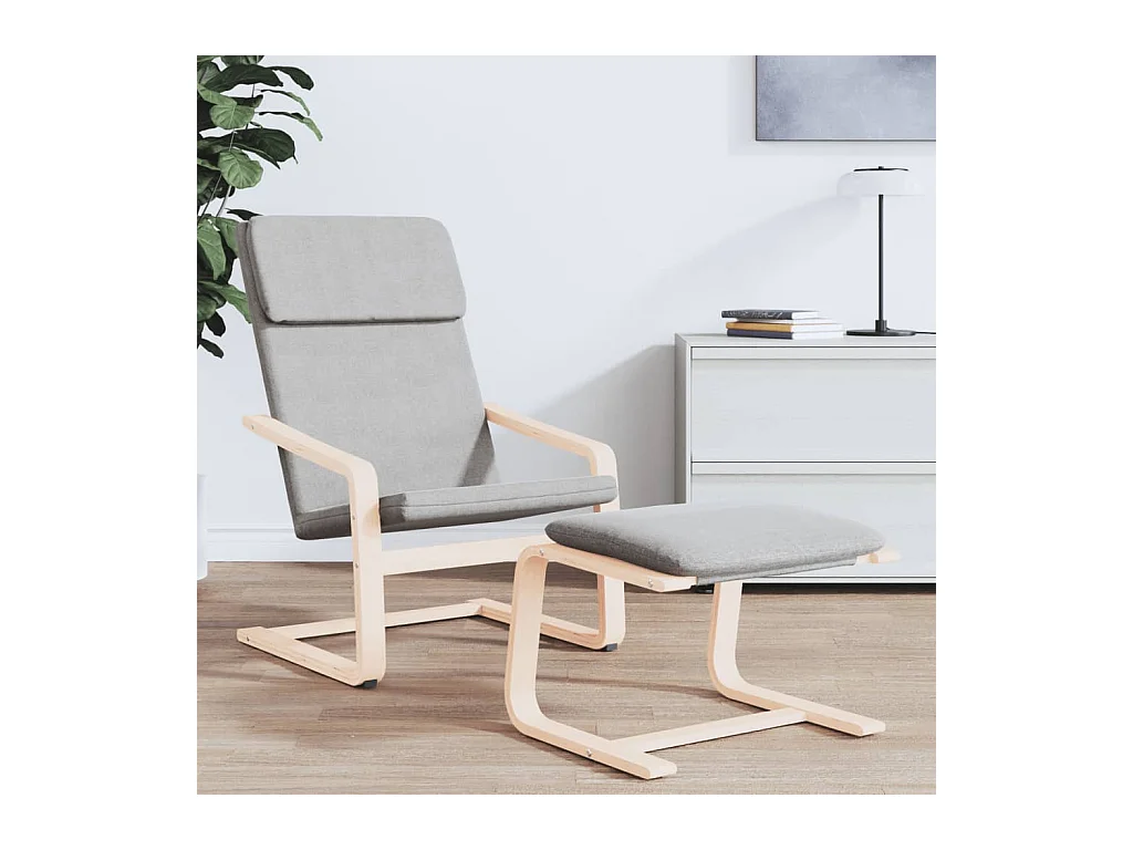 Sillón de relax | Silla de relax de tela gris claro SHL9491