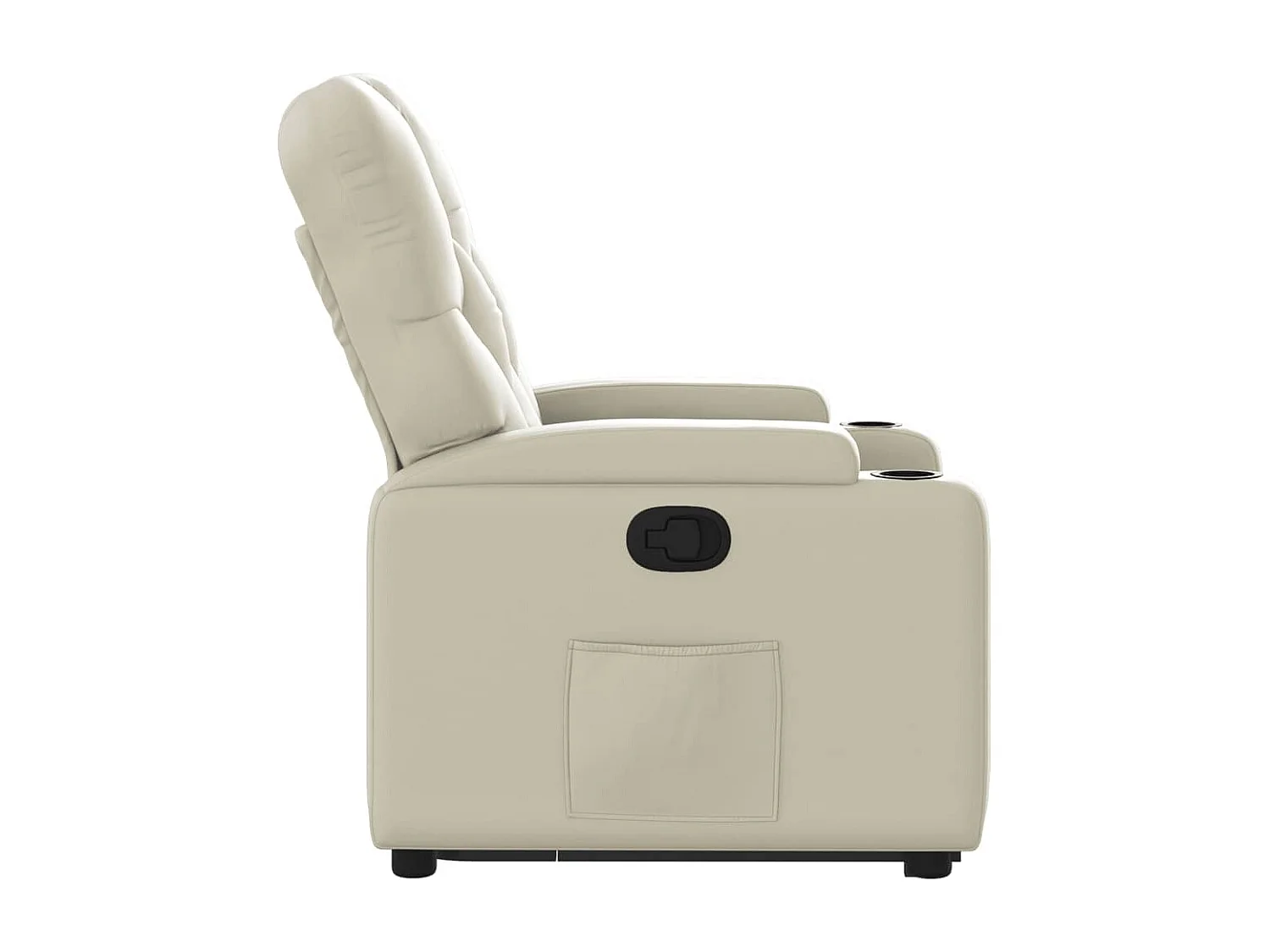 Sillón de relax | Sillón reclinable elevable cuero artificial color crema SHL6572