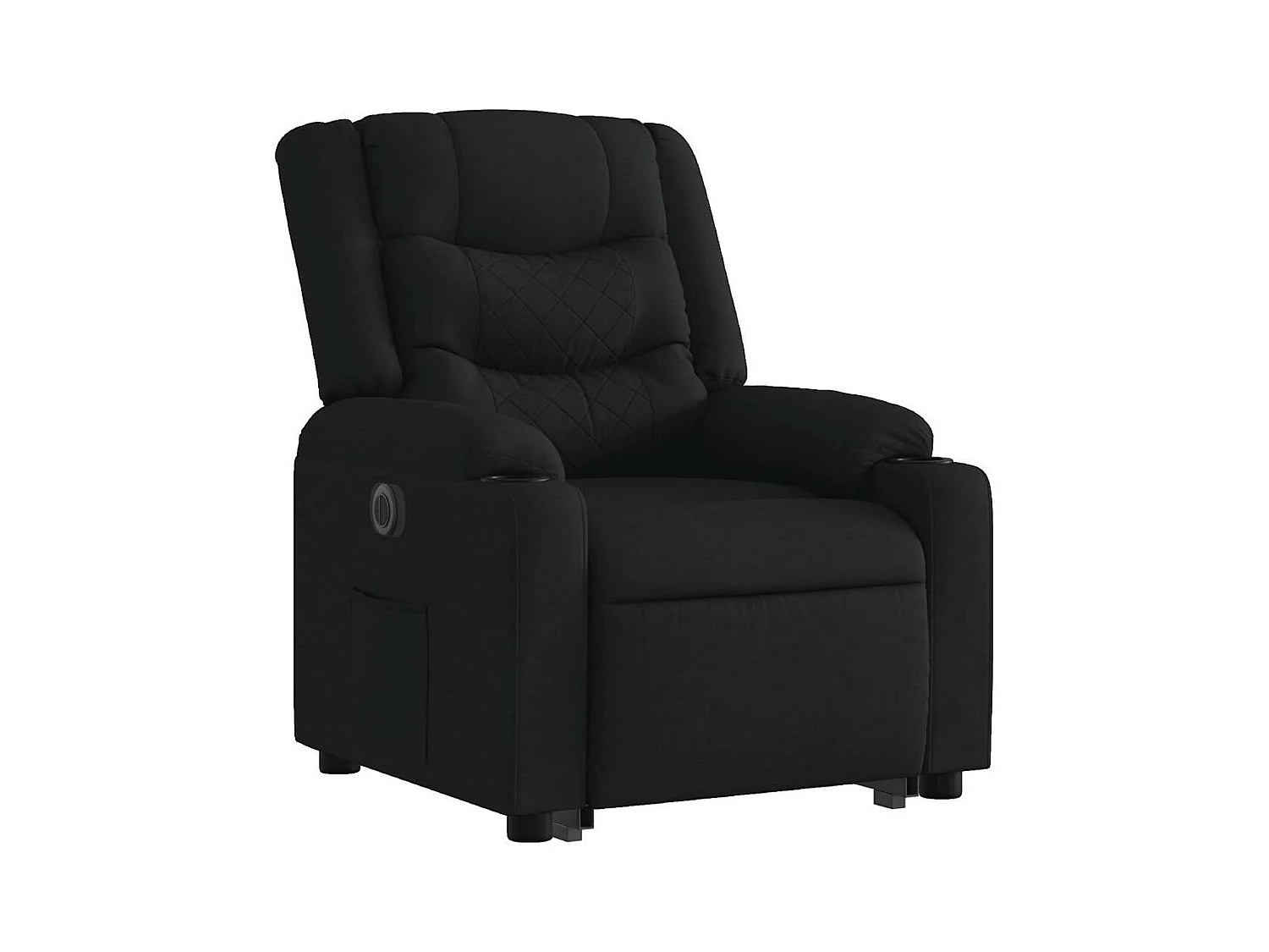 Silla de relax | Sillón eléctrico reclinable elevable de tela negro SHL4119