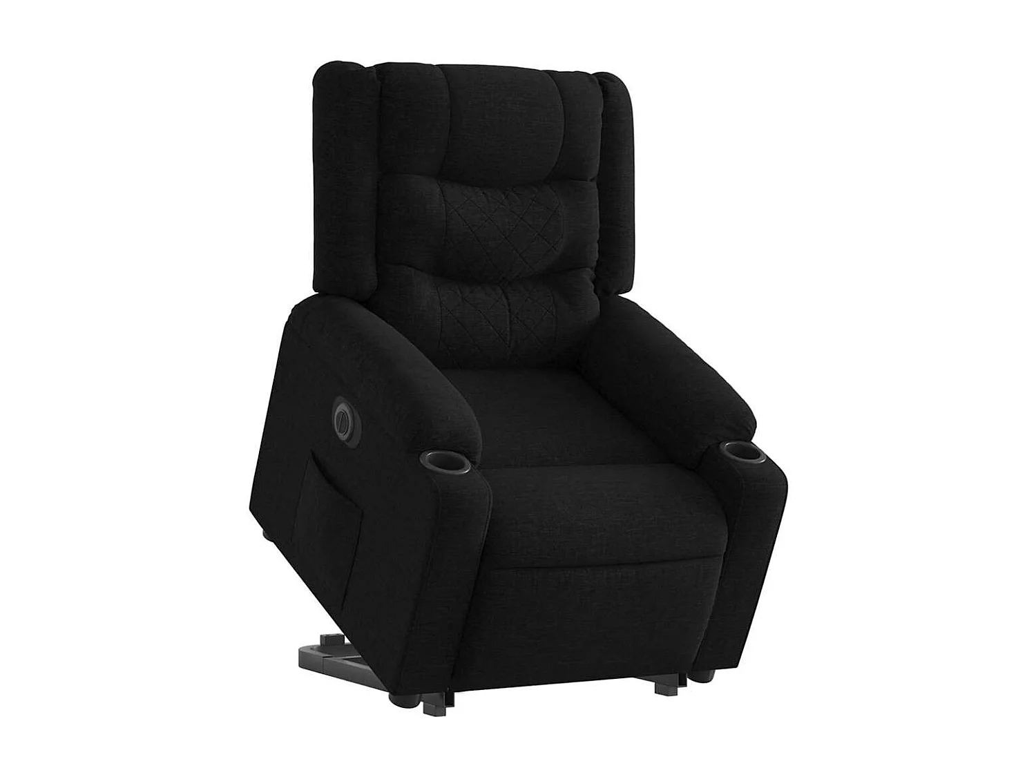 Relaxsessel mit Aufstehhilfe Elektrisch | Lounge Sessel indoor Schwarz Stoff SHL4019