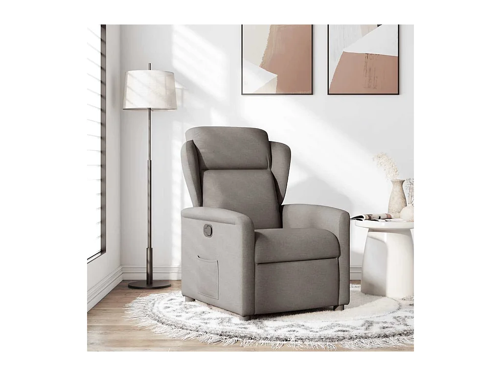 Fauteuil inclinable-Chaise de relax-Fauteuil TV Taupe Tissu SHL3395