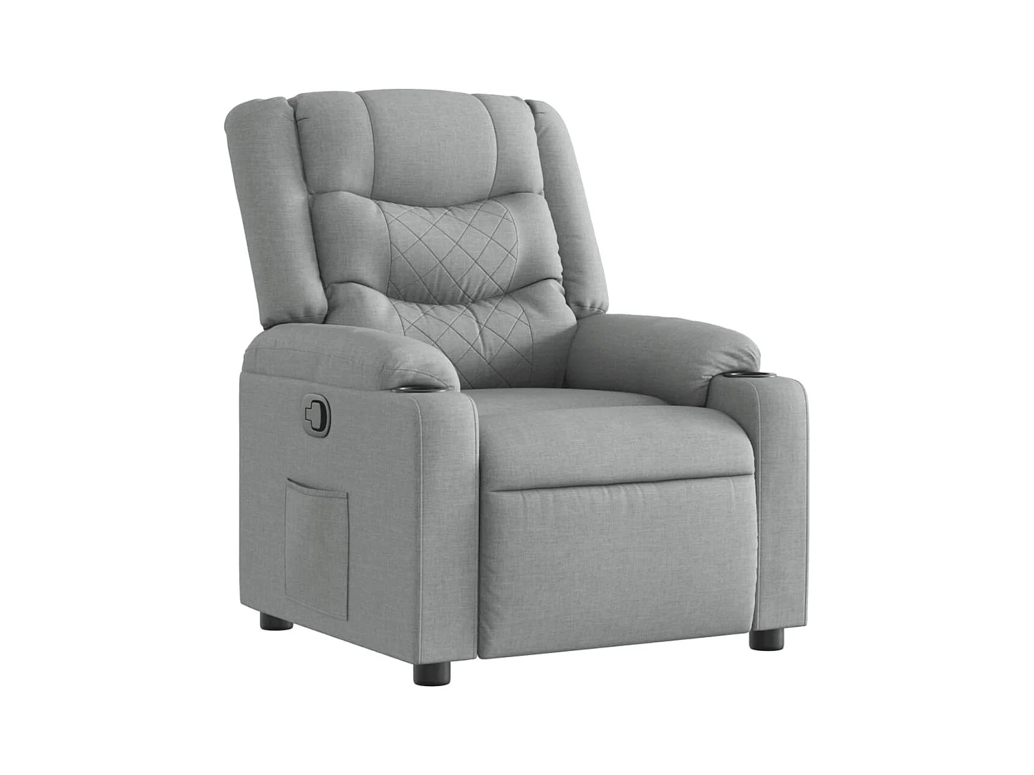 Fauteuil inclinable-Chaise-Fauteuil salon Gris clair Tissu SHL1467