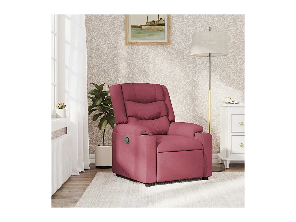 Sillón de relax | Silla | Sillón reclinable de tela rojo tinto SHL9060