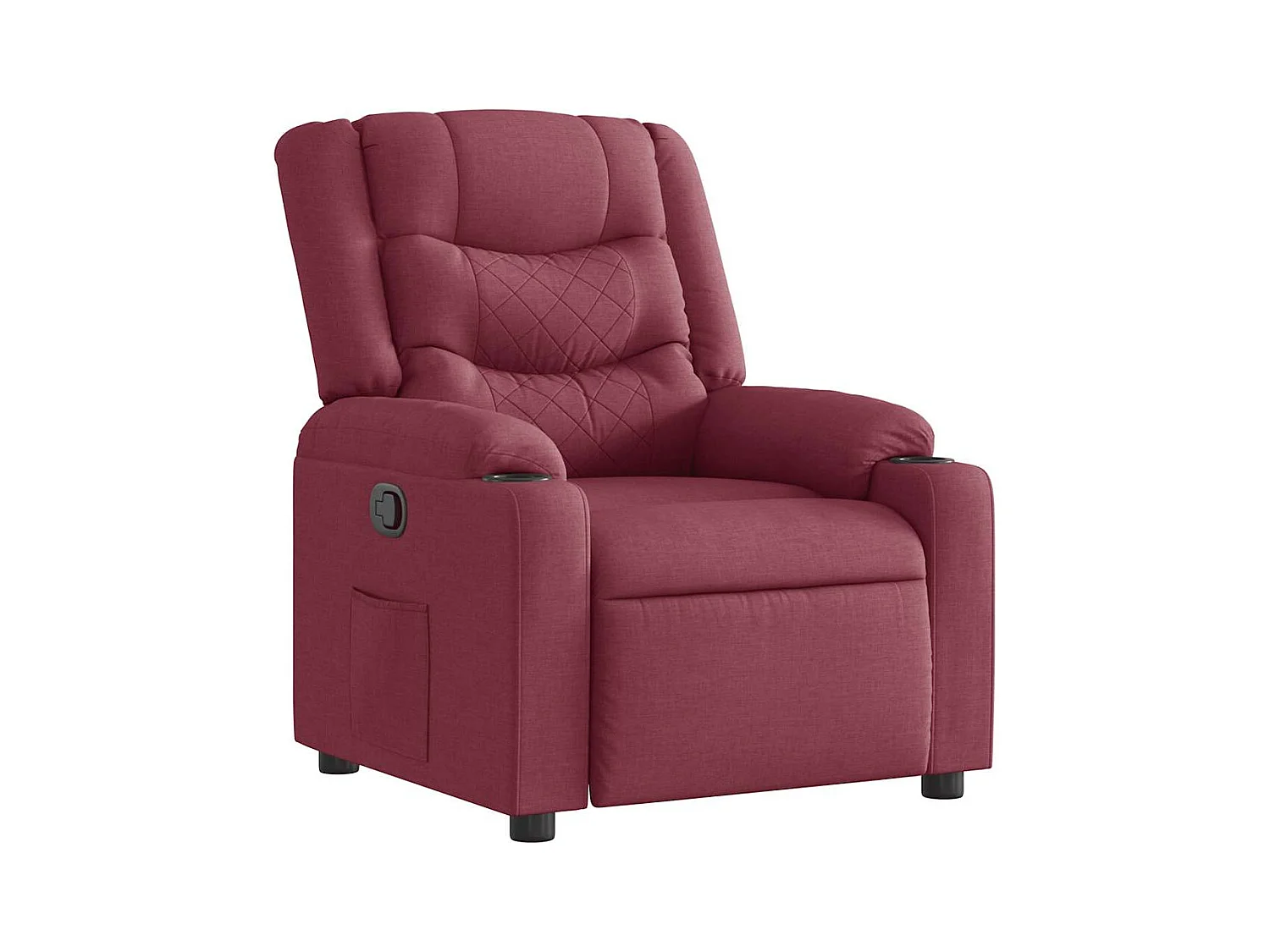 Fauteuil inclinable-Chaise de relax-Fauteuil TV Rouge bordeaux Tissu SHL2470