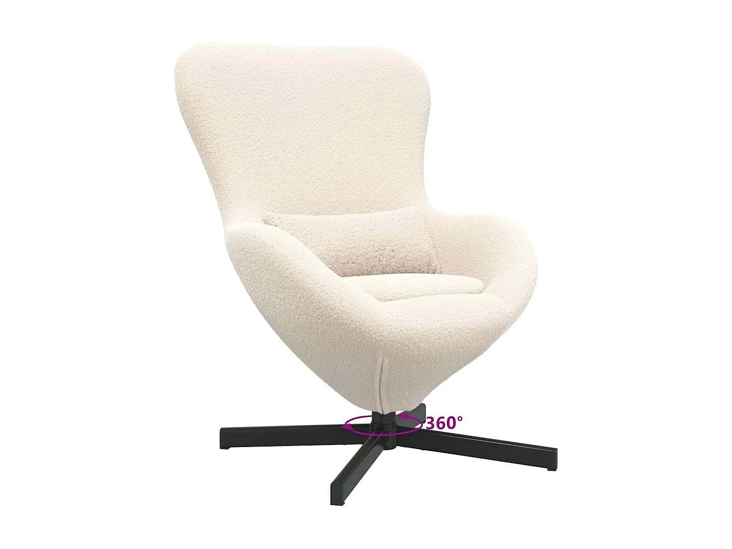 Sillón de relax | Sillón huevo Crema 63x73x90 cm SHL9023