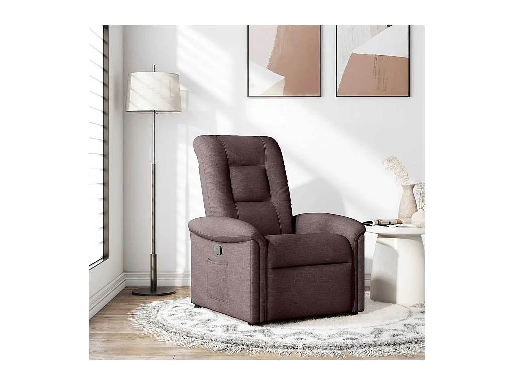 Sillón de relax | Silla | Sillón reclinable de tela marrón oscuro SHL3855