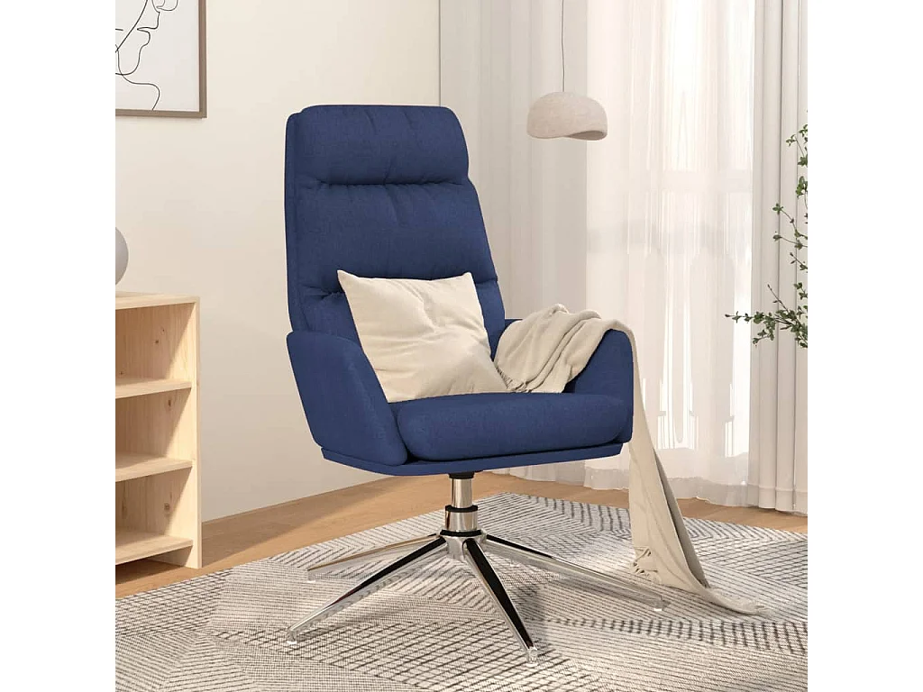 Relaxstoel | Fauteuil stof blauw