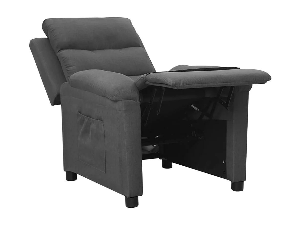 Sillón de relax | Silla | Sillón reclinable de tela gris oscuro SHL8121