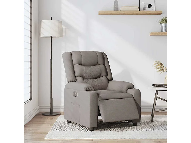 Sillón de relax | Silla | Sillón reclinable eléctrico tela gris taupé SHL9178