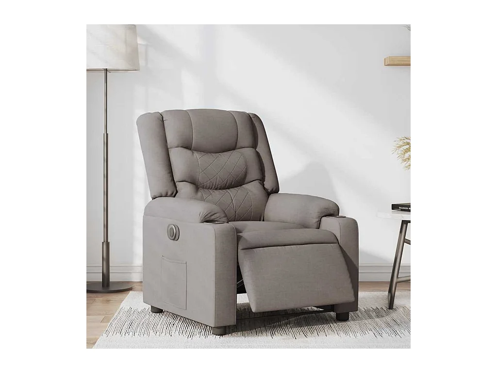 Sillón de relax | Silla | Sillón reclinable eléctrico tela gris taupé SHL9178