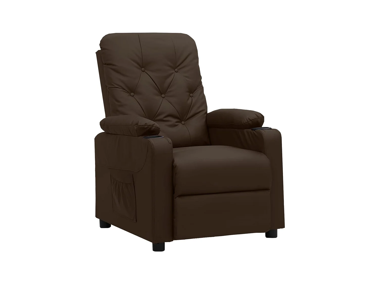 Silla de relax | Sillón elevable cuero sintético marrón SHL5836