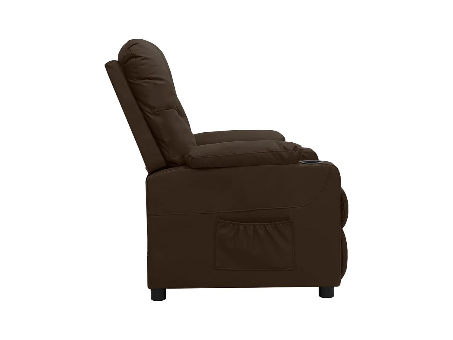 Silla de relax | Sillón elevable cuero sintético marrón SHL5836