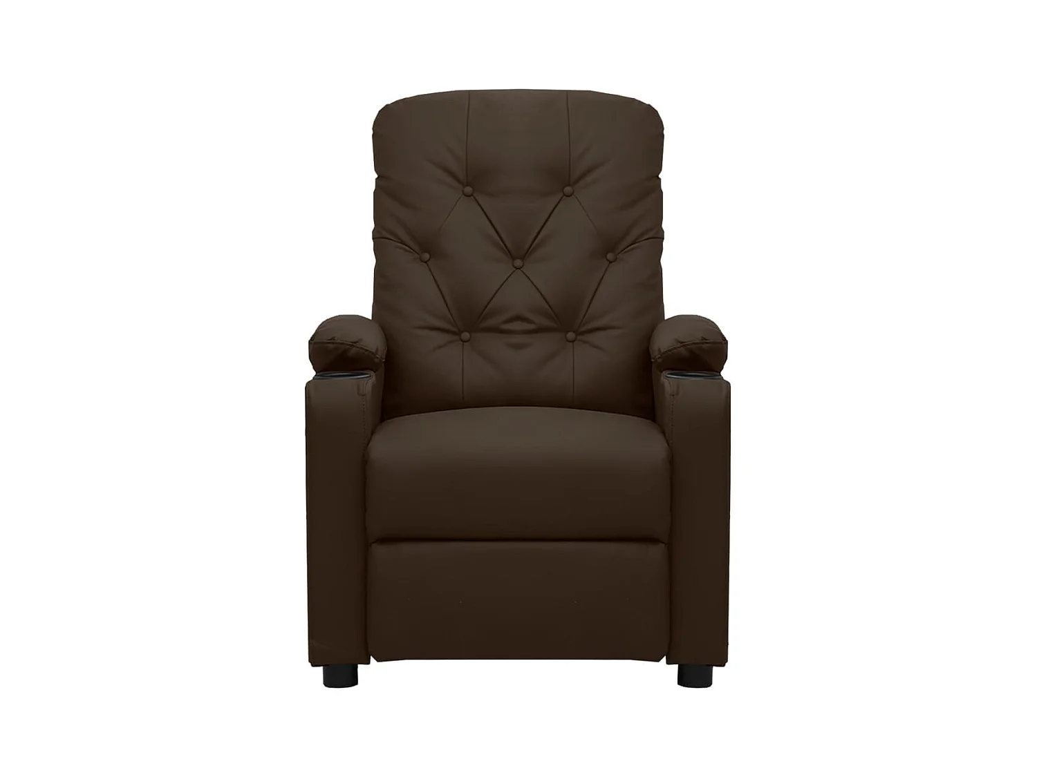 Silla de relax | Sillón elevable cuero sintético marrón SHL5836