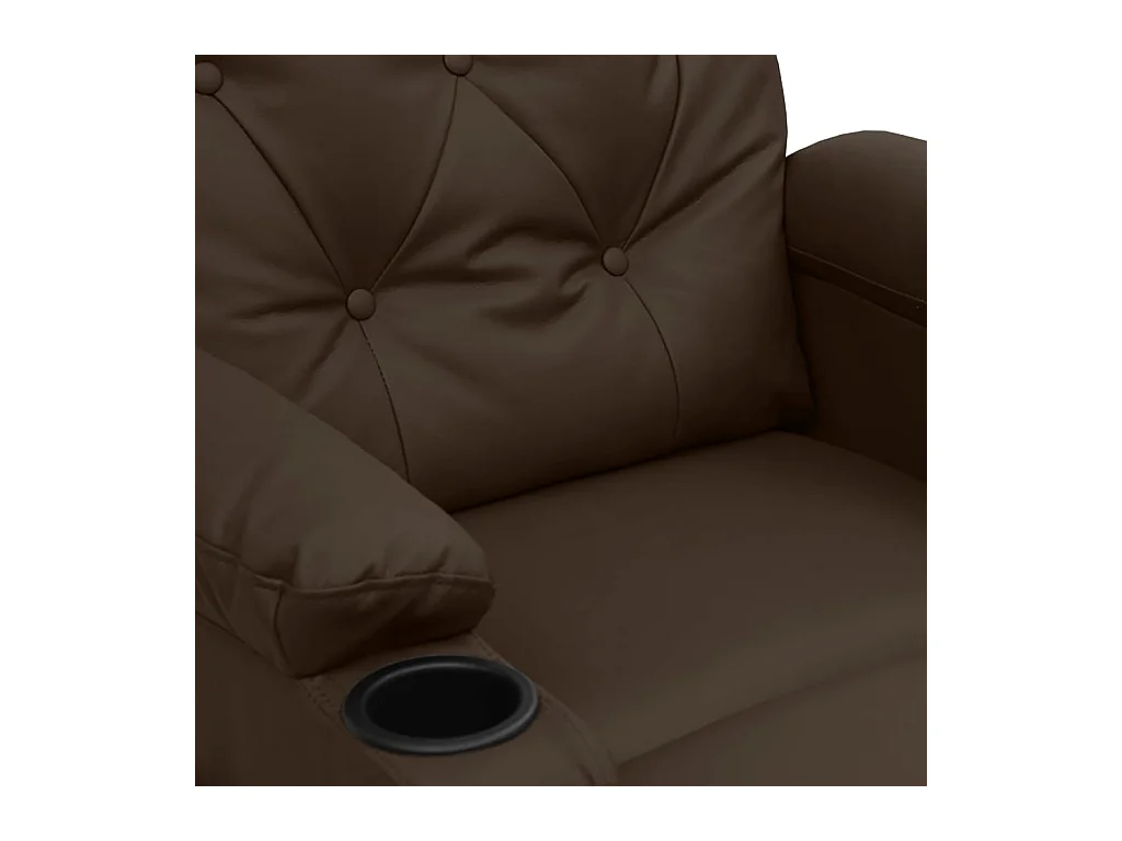 Silla de relax | Sillón elevable cuero sintético marrón SHL5836