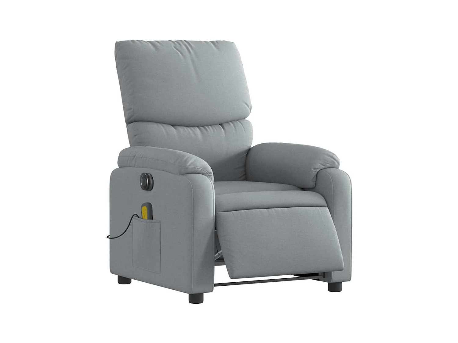 Sillón de relax | Sillón reclinable de masaje eléctrico tela gris claro SHL8374