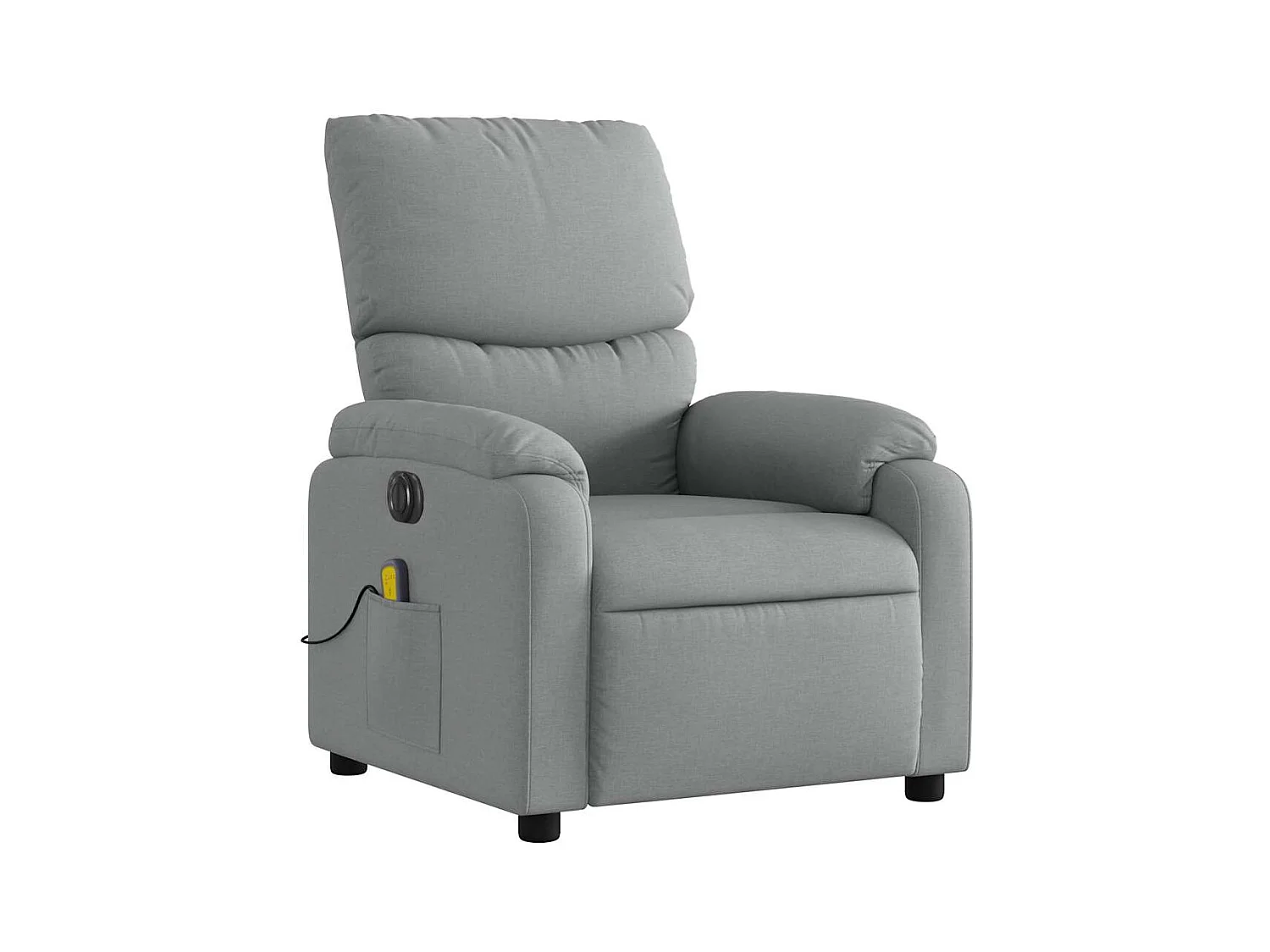 Sillón de relax | Sillón reclinable de masaje eléctrico tela gris claro SHL8374