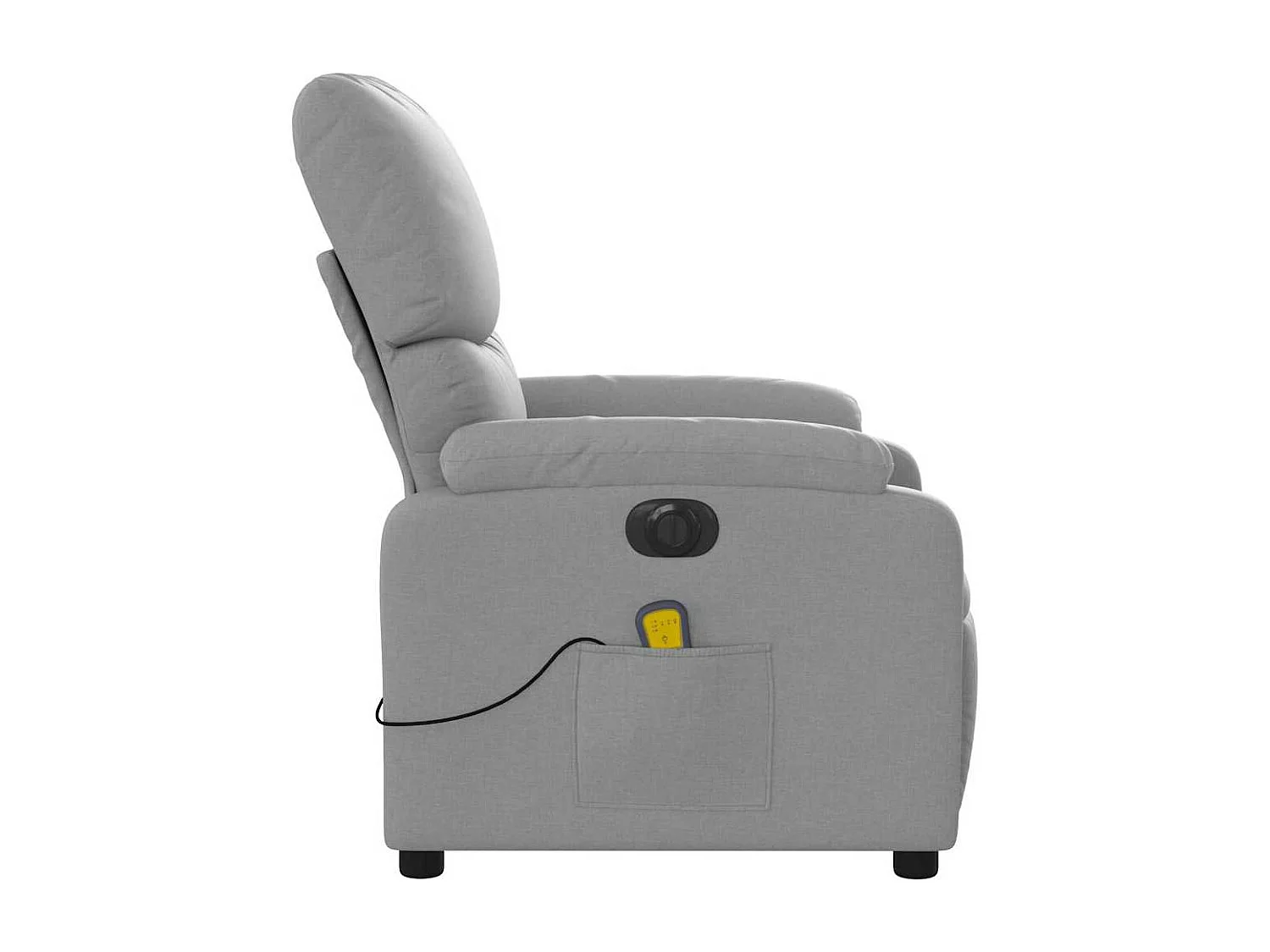 Sillón de relax | Sillón reclinable de masaje eléctrico tela gris claro SHL8374