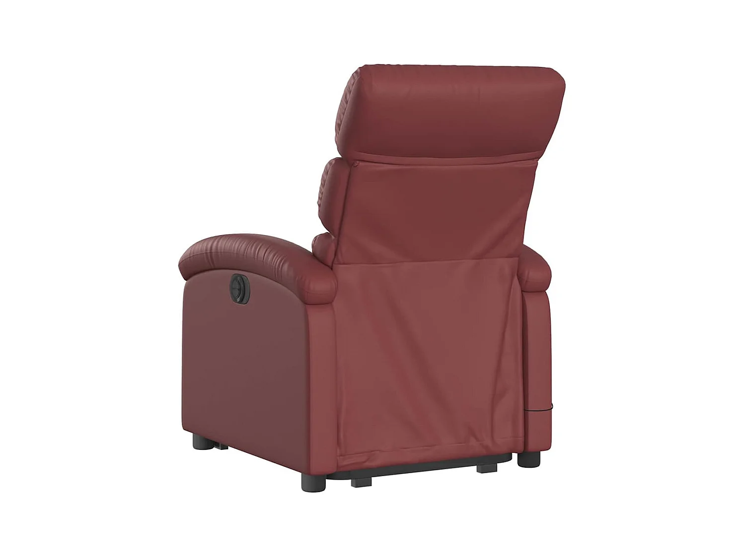 Sillón de relax | Sillón reclinable de masaje de pie cuero artificial rojo tinto SHL3183