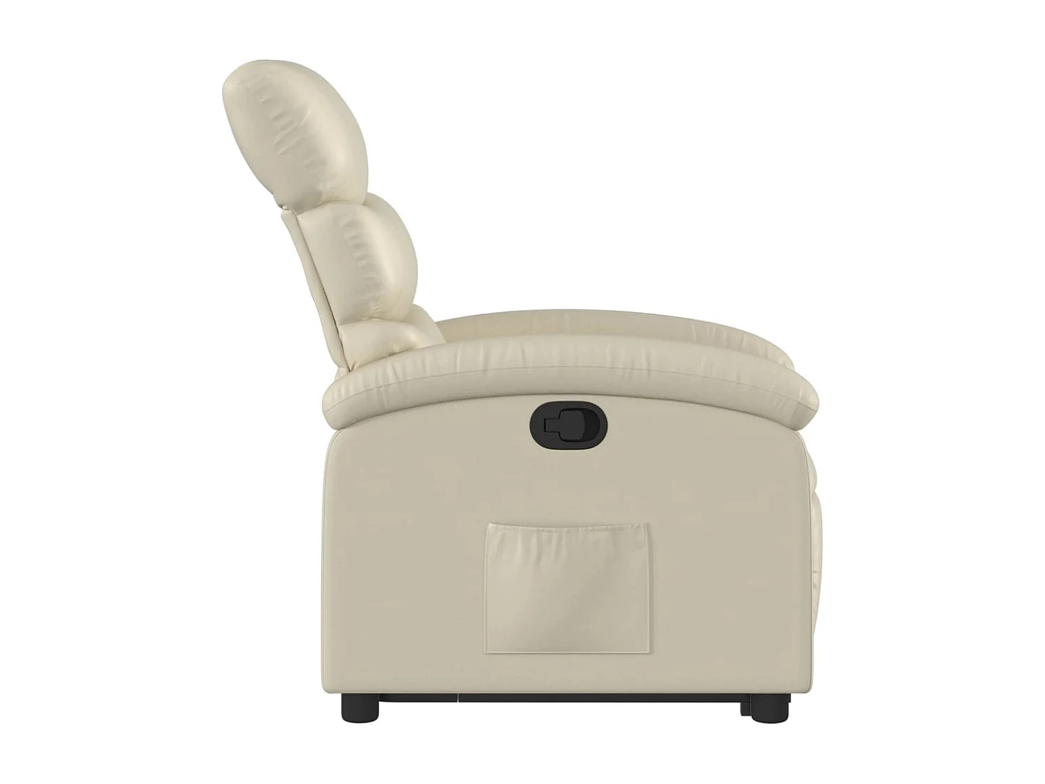 Relaxsessel | Lounge Sessel für Wohnzimmer mit Aufstehhilfe Creme Kunstleder SHL3435