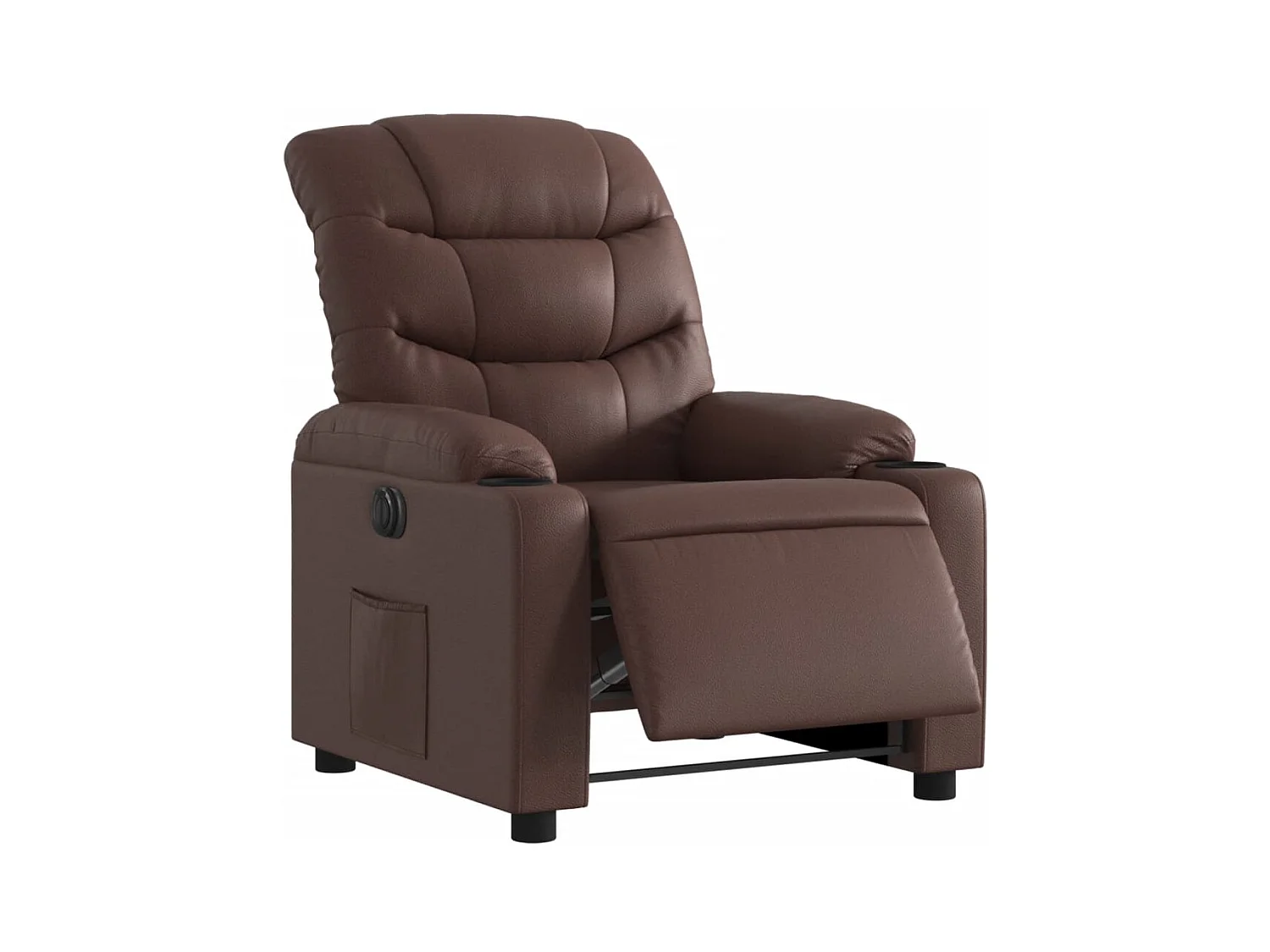 Sillón de relax | Silla | Sillón reclinable eléctrico de cuero sintético marrón SHL3426