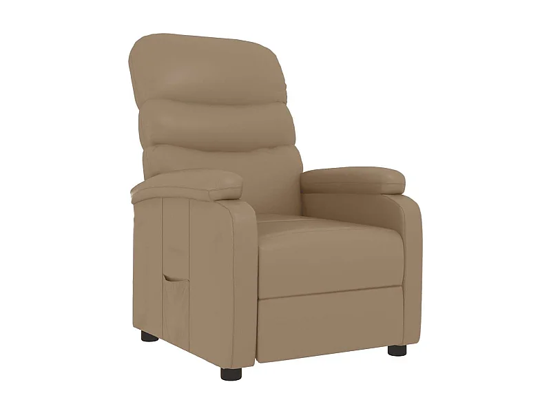 Sillón de relax | Sillón reclinable de cuero sintético color capuchino SHL5459