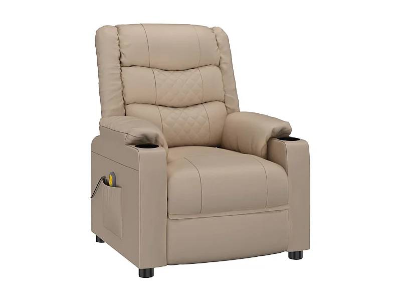 Relaxstoel | Fauteuil | Bureaustoel verstelbaar kunstleer cappuccinokleurig