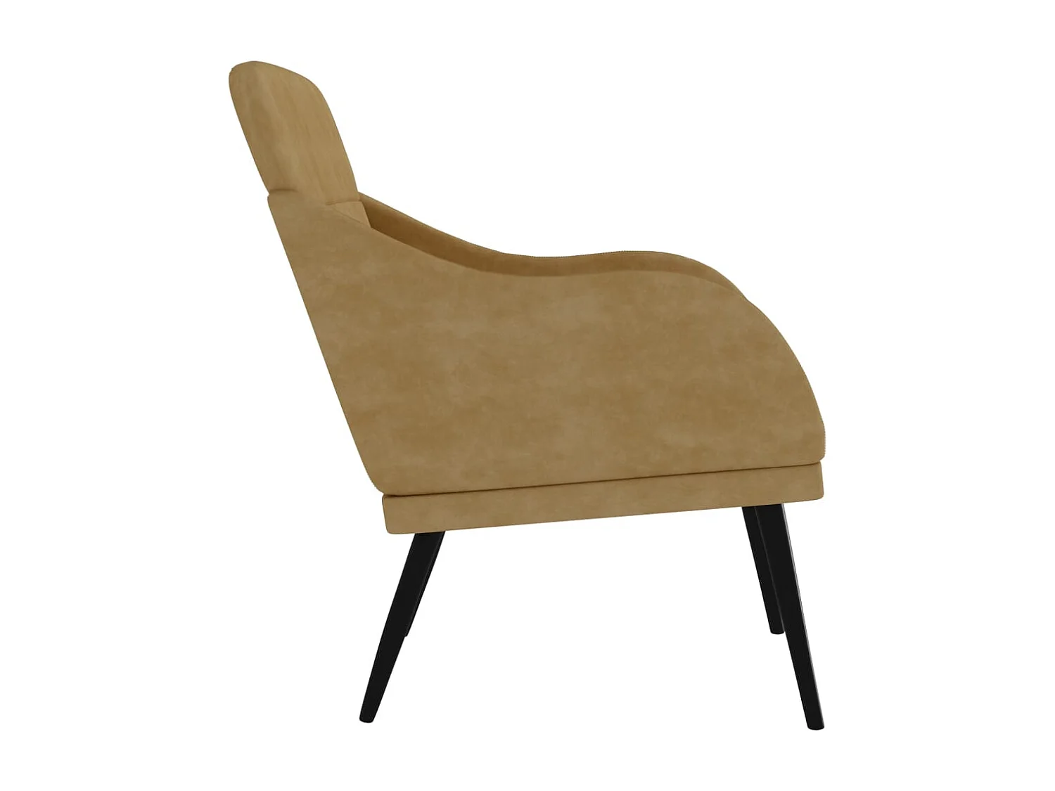 Fauteuil | Relaxstoel 63x76x80 cm fluweel bruin