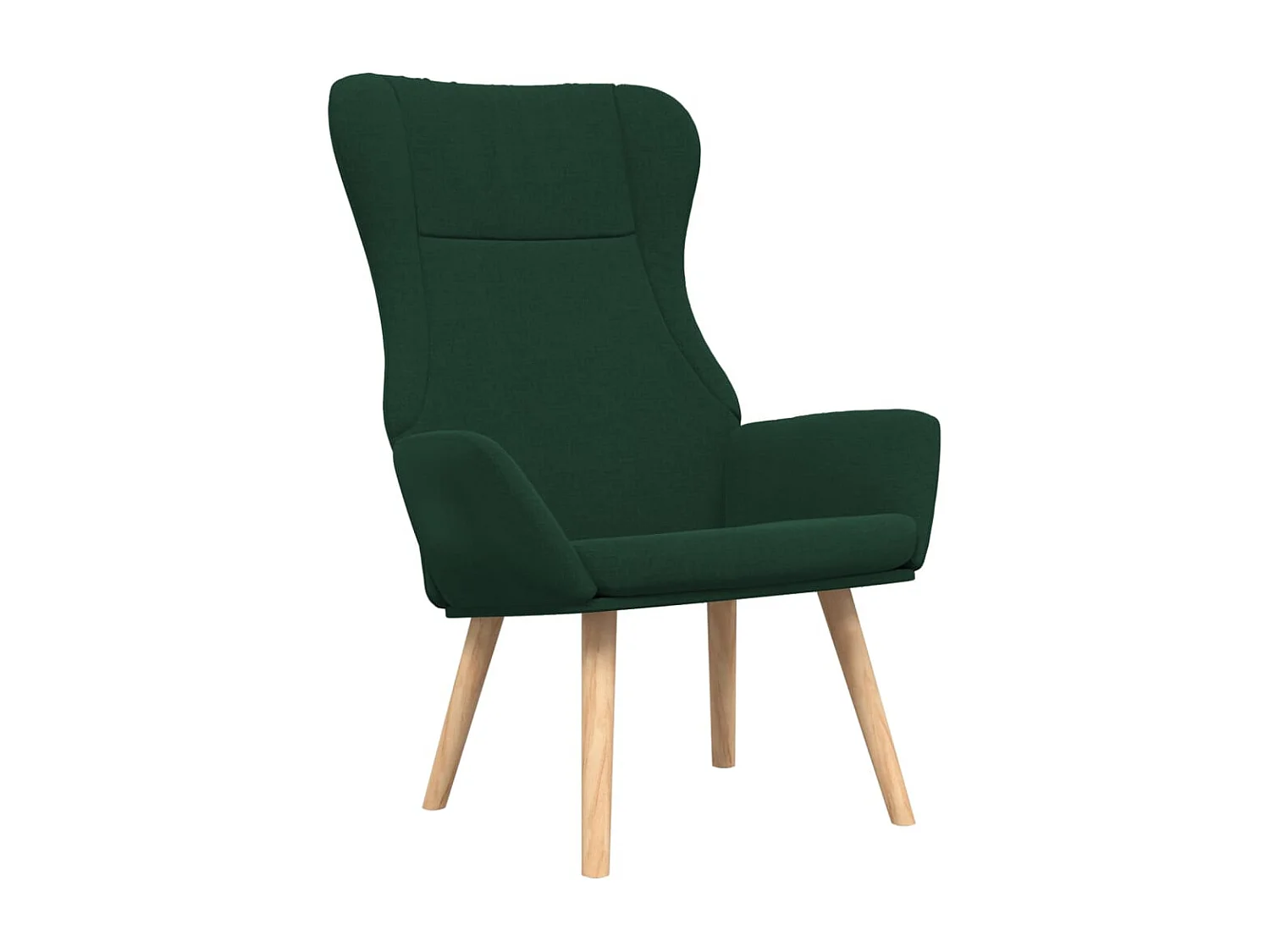Fauteuil de relaxation Scandinave avec repose-pied Vert foncé Tissu SHL3393