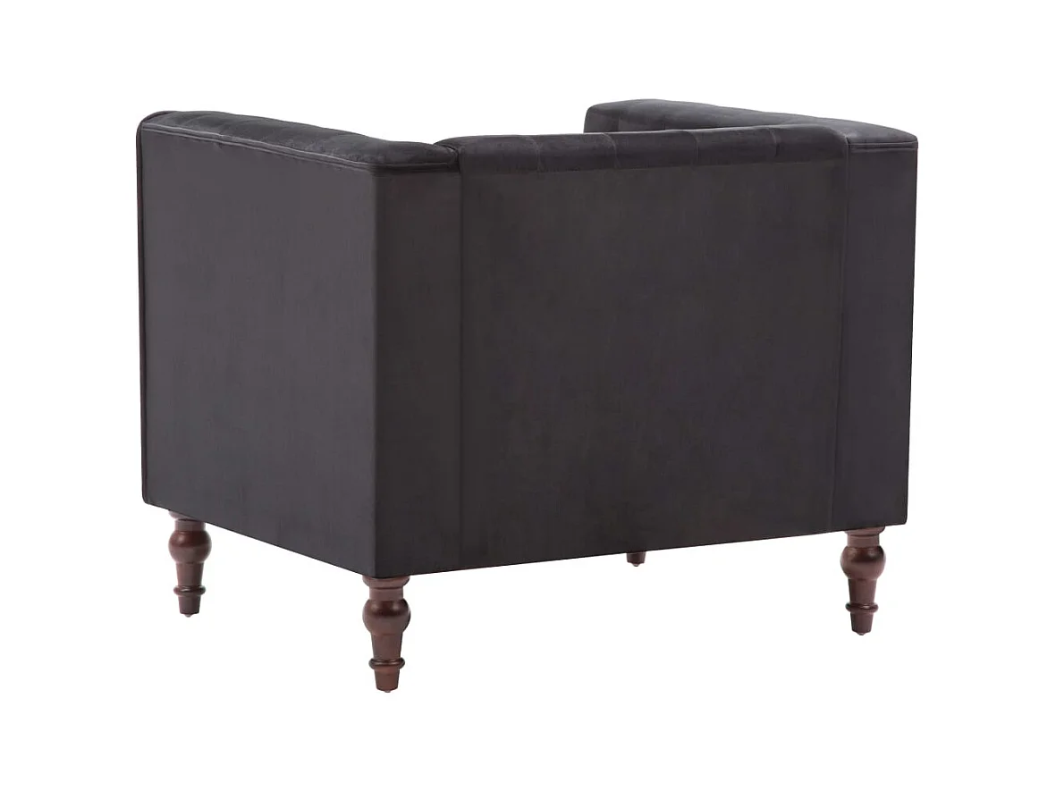 Fauteuil salon-Chaise d'appoint-Fauteuil noir velours SHL4254